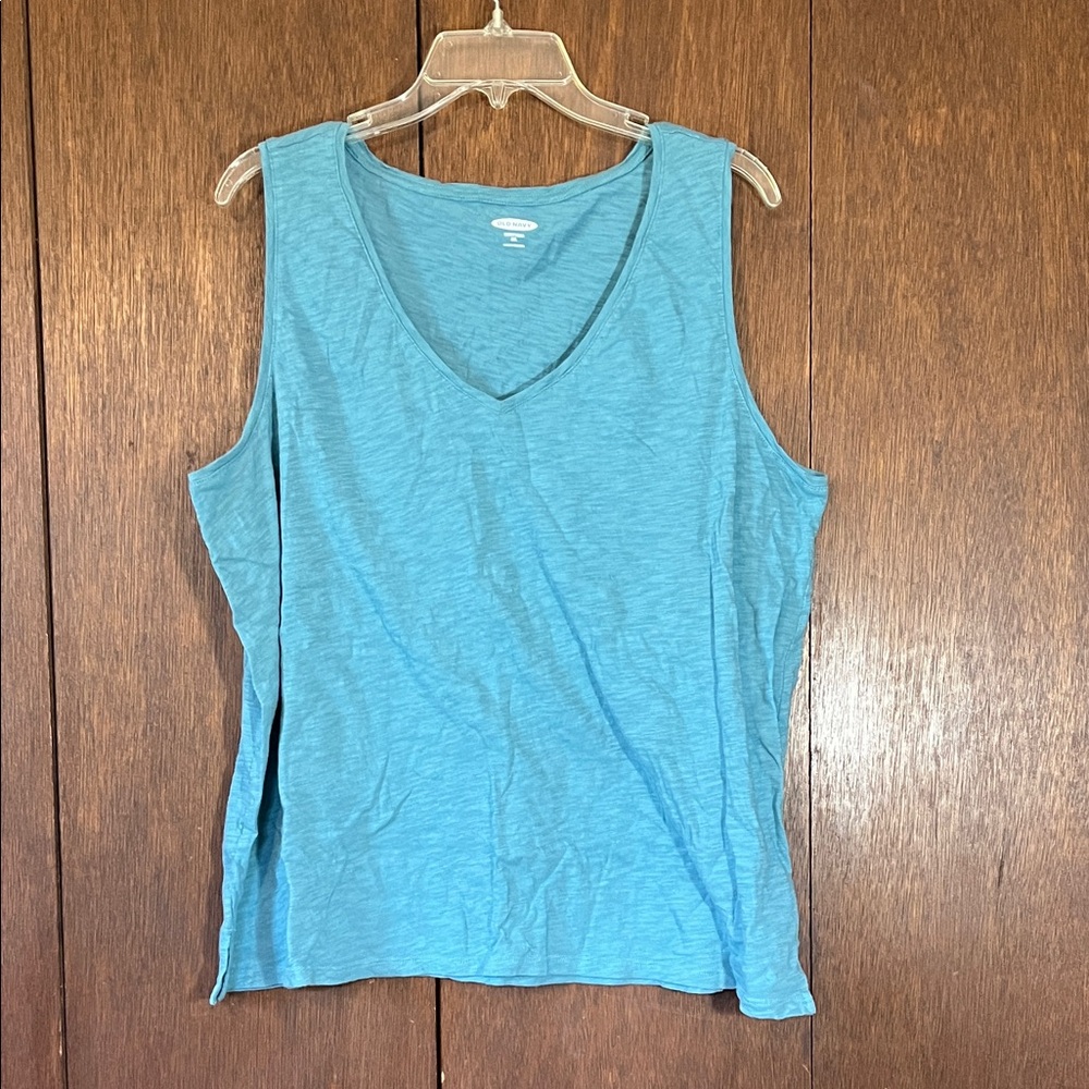 Old Navy Sky Blue V-Neck Tank Top